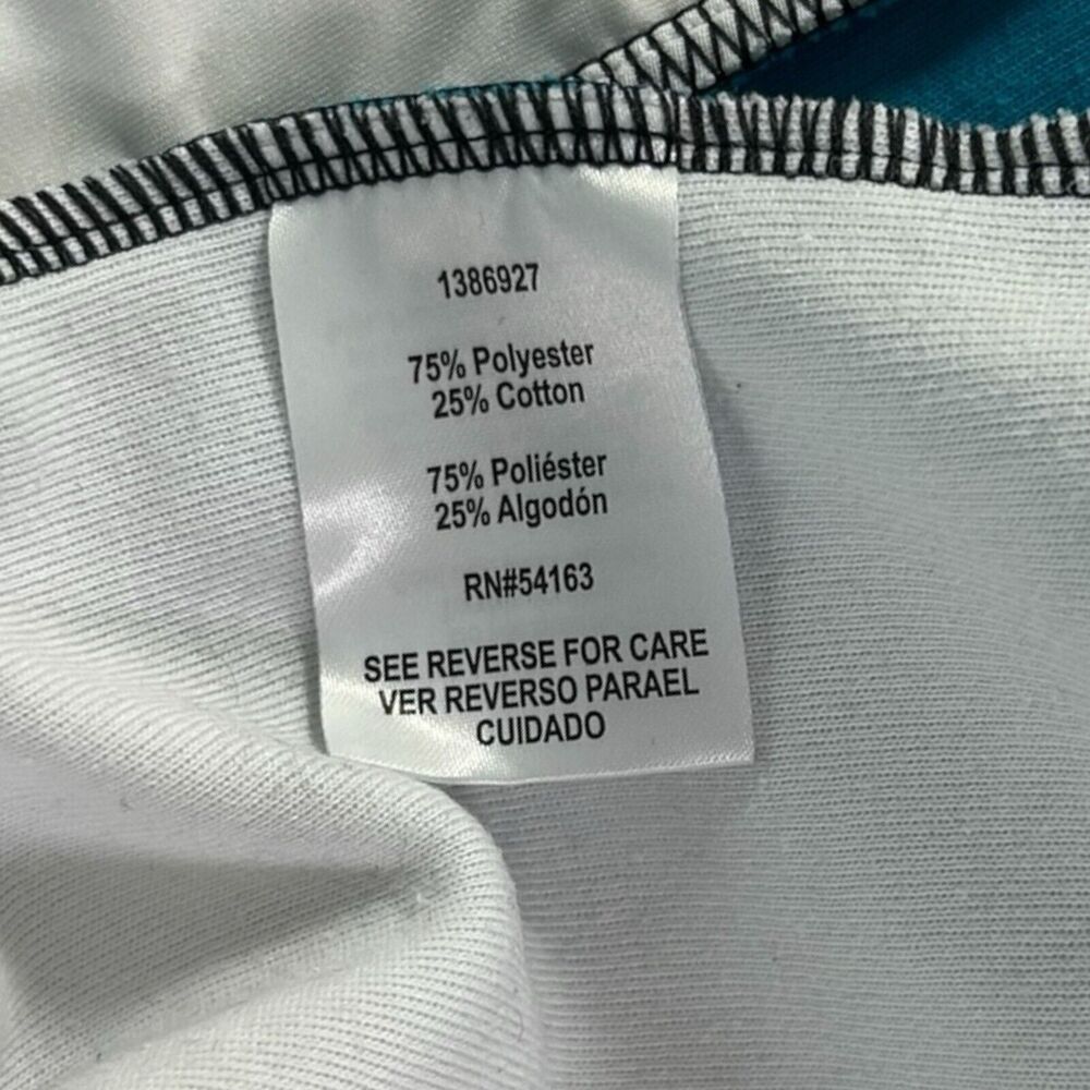 DKNY Sport XL Black White Blue Colorblock 1/4 Zip Crop Pullover Sweatshirt - Picture 7 of 9